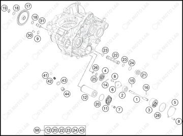 LUBRICATING SYSTEM, 2022 KTM 250-SX-F