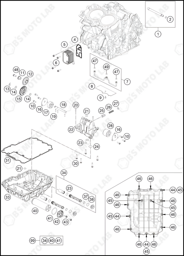 LUBRICATING SYSTEM, 2023 KTM duke-390