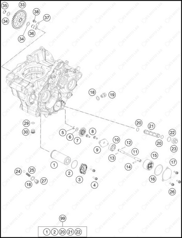 LUBRICATING SYSTEM, 2025 KTM 250-SX-F