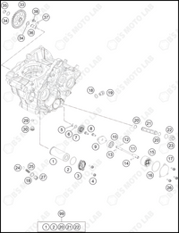 LUBRICATING SYSTEM, 2024 KTM 350-SX-F