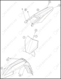 MASK, FENDERS, 2024 KTM 450-SX-F