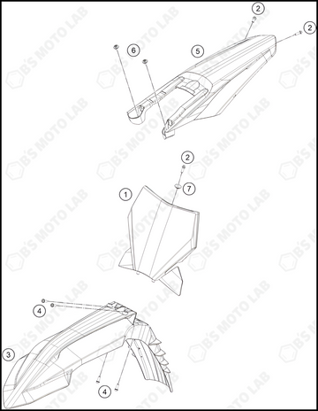 MASK, FENDERS, 2024 KTM 450-SX-F