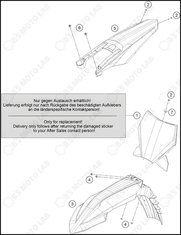 MASK, FENDERS, 2023 KTM 300-SX