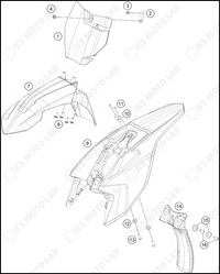 MASK, FENDERS, 2023 KTM 50-SX-MINI