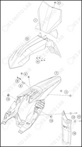 MASK, FENDERS, 2025 KTM 65-SX