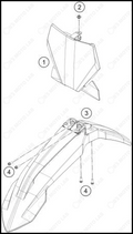 MASK, FENDERS, 2025 KTM 85-SX-17-14