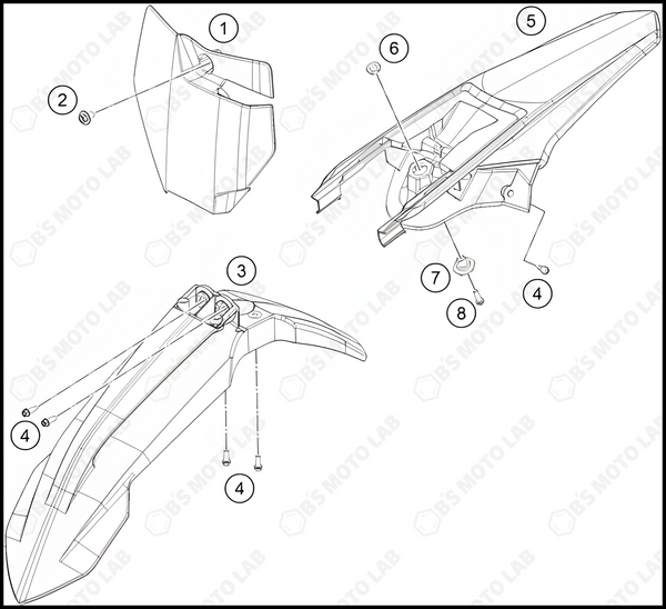 MASK, FENDERS, 2024 KTM 85-SX-19-16