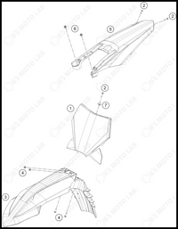 MASK, FENDERS, 2025 KTM 250-SX