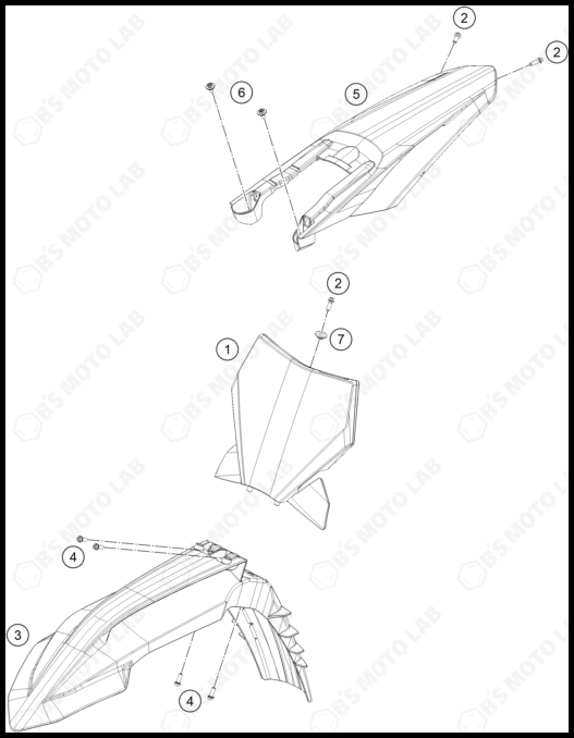 MASK, FENDERS, 2025 KTM 250-SX