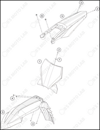 MASK, FENDERS, 2024 KTM 125-SX