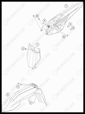 MASK, FENDERS, 2022 KTM 300-XC