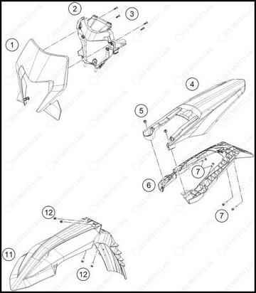 MASK, FENDERS, 2025 KTM 300-XC-W