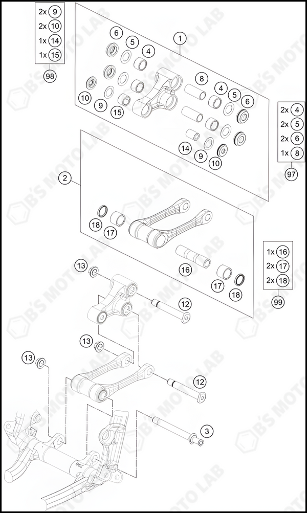 PRO LEVER LINKING, 2022 KTM 125-SX