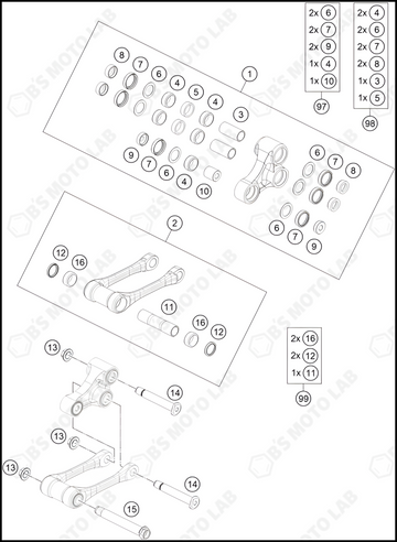 PRO LEVER LINKING, 2023 KTM 300-SX