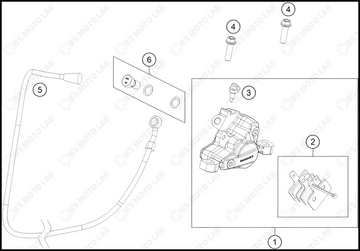 REAR BRAKE CALIPER, 2024 KTM SX-E-2