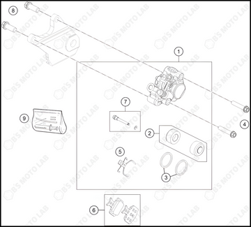 REAR BRAKE CALIPER, 2024 KTM SX-E-3