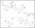 REAR BRAKE CALIPER, 2022 KTM 65-SX