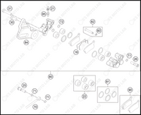 REAR BRAKE CALIPER, 2022 KTM 65-SX