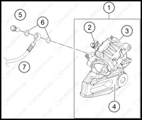 REAR BRAKE CALIPER, 2022 KTM Duke-200