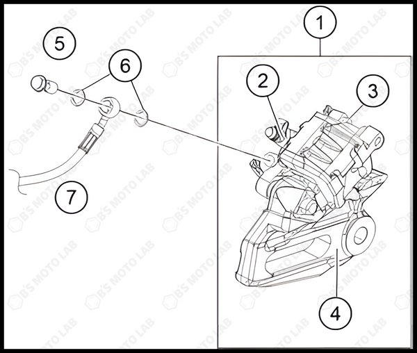 REAR BRAKE CALIPER, 2022 KTM Duke-200