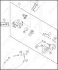 REAR BRAKE CALIPER, 2022 KTM 250-SX-F
