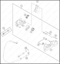 REAR BRAKE CALIPER, 2025 KTM 250-SX-F