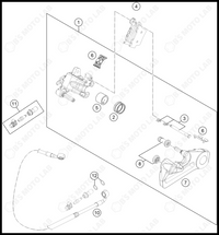 REAR BRAKE CALIPER, 2025 KTM 250-SX