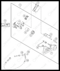 REAR BRAKE CALIPER, 2022 KTM 300-XC