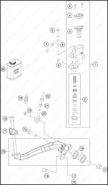 REAR BRAKE CONTROL, 2025 KTM 85-SX-17-14