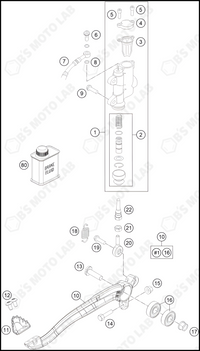 REAR BRAKE CONTROL, 2023 KTM 85-SX-19-16