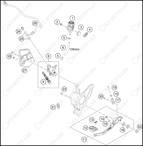 REAR BRAKE CONTROL, 2023 KTM duke-390