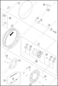 REAR WHEEL, 2024 KTM SX-E-3