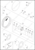 REAR WHEEL, 2025 KTM 50-SX