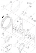 REAR WHEEL, 2022 KTM 50-SX