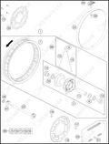 REAR WHEEL, 2025 KTM 65-SX