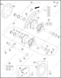 REAR WHEEL, 2024 KTM 85-SX-17-14