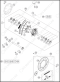 REAR WHEEL, 2022 KTM 125-SX