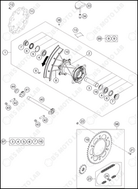 REAR WHEEL, 2022 KTM 450-SX-F