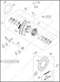 REAR WHEEL, 2022 KTM 250-SX-F