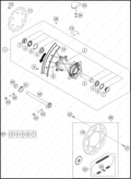 REAR WHEEL, 2025 KTM 300-SX