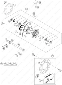 REAR WHEEL, 2025 KTM 300-SX