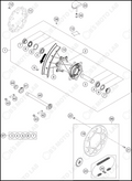 REAR WHEEL, 2024 KTM 450-SX-F