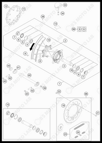 REAR WHEEL, 2022 KTM 300-XC