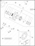 REAR WHEEL, 2025 KTM 300-XC-W