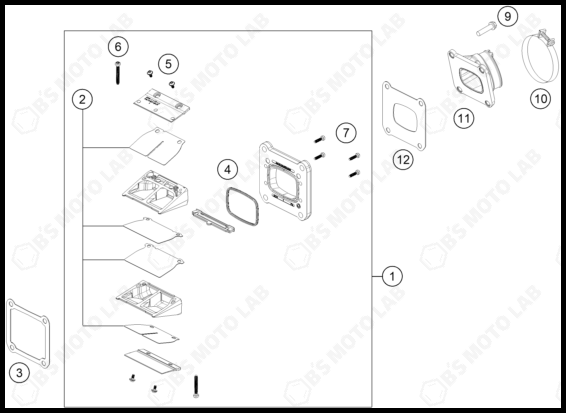 REED VALVE CASE, 2025 KTM 250-SX