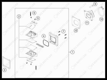 REED VALVE CASE, 2022 KTM 300-XC