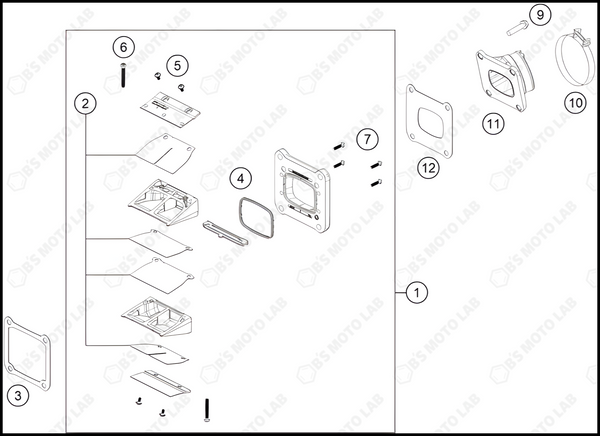 REED VALVE CASE, 2024 KTM 300-SX