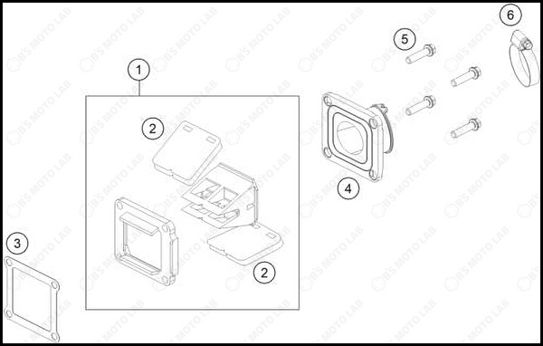 REED VALVE CASE, 2025 KTM 85-SX-19-16