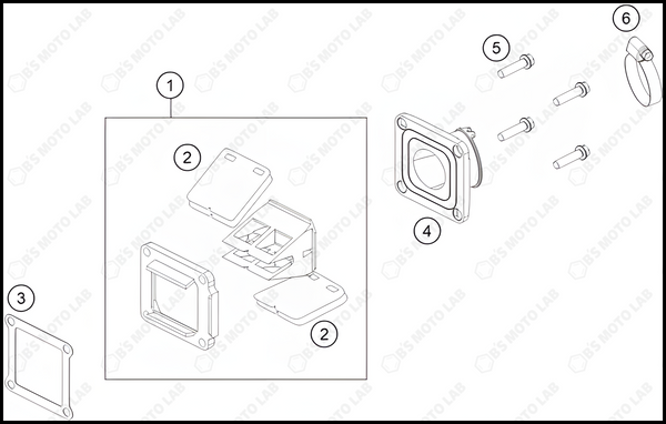 REED VALVE CASE, 2022 KTM 85-SX-19-16