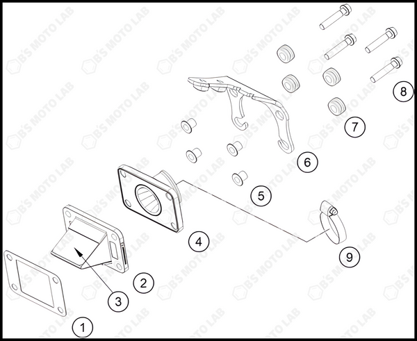 REED VALVE CASE, 2025 KTM 50-SX